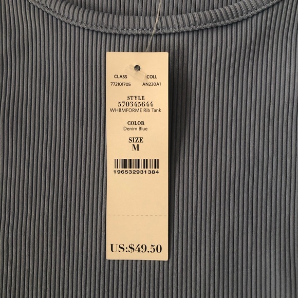 WHBM Ribbed Tank NWT - Picture 3 of 5